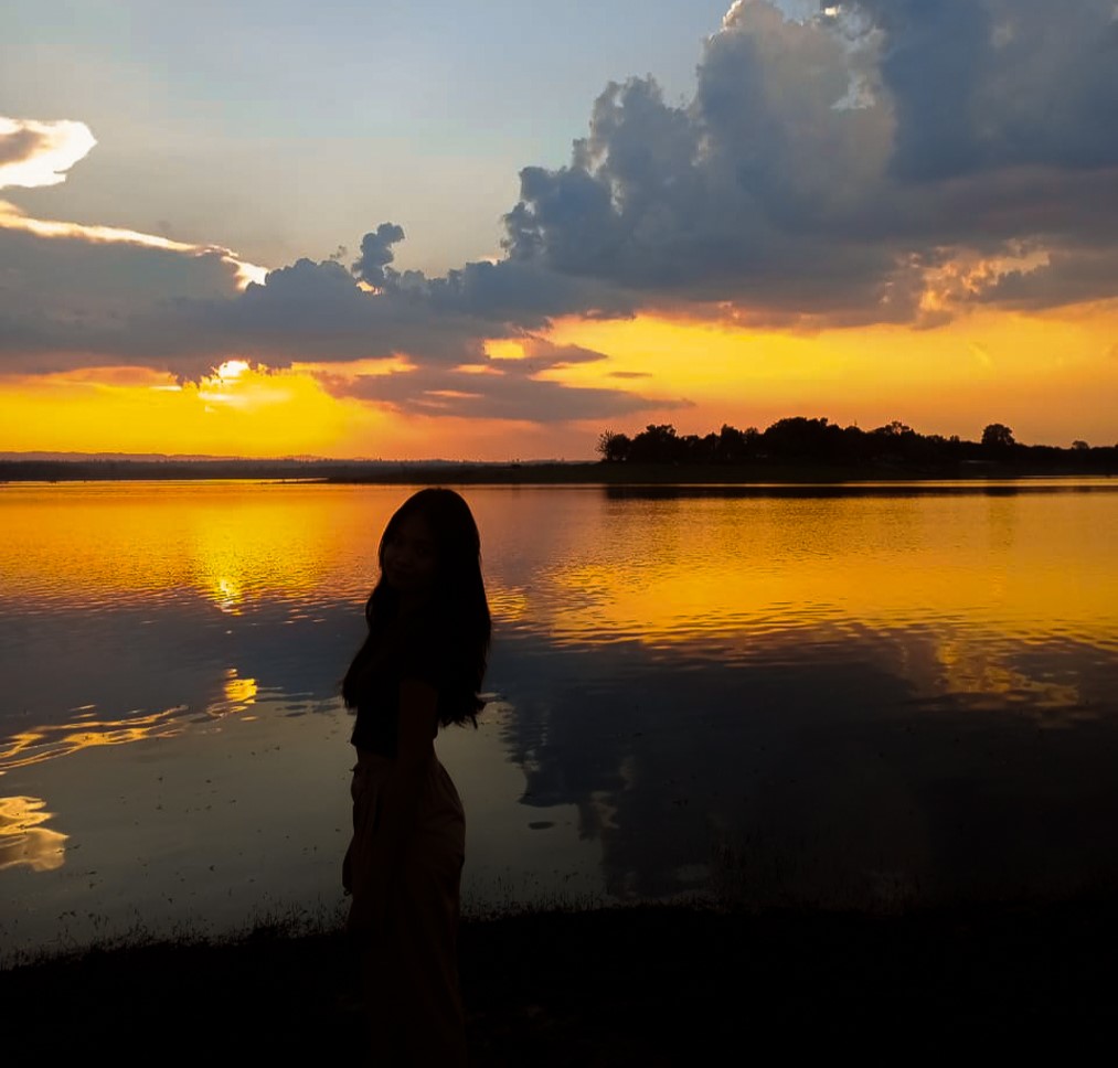 with the sunset ๐